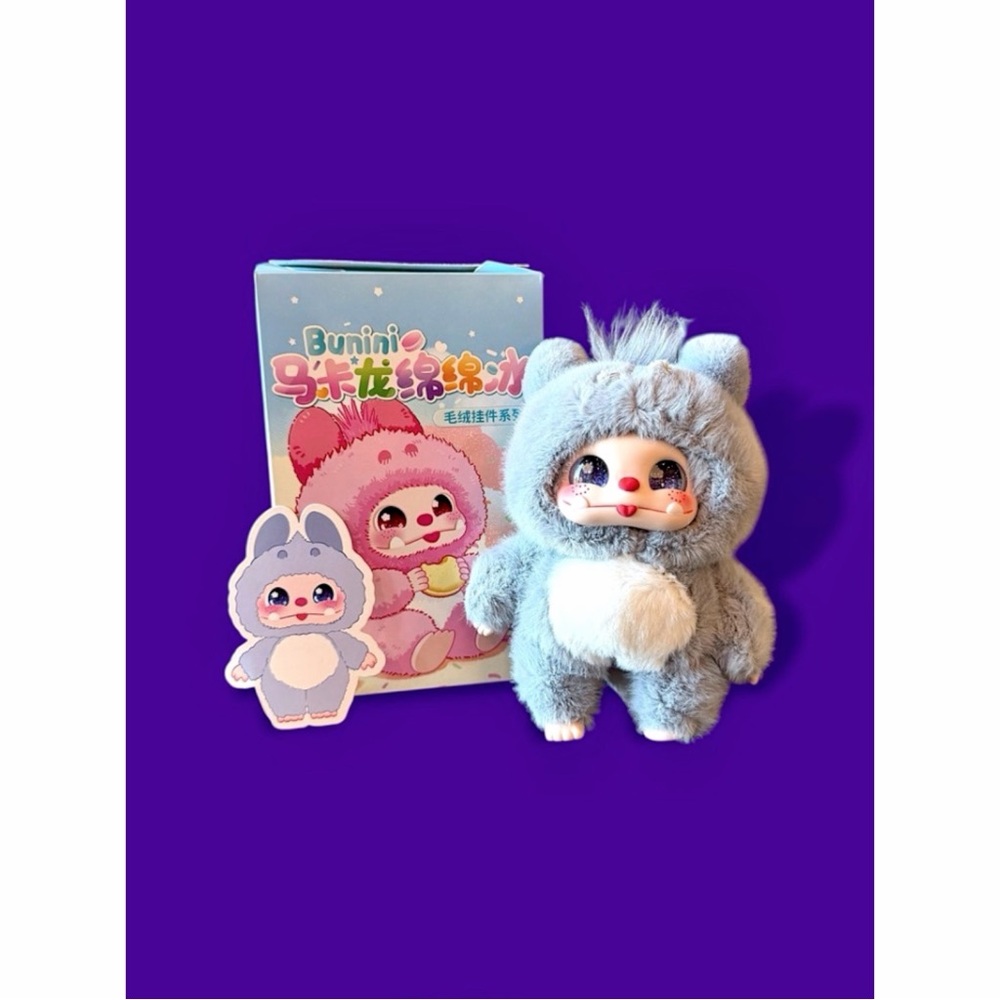 Three Babies Toys Bunini Macarons Soft Plush Toy Pendant Coconut Ash Ice
